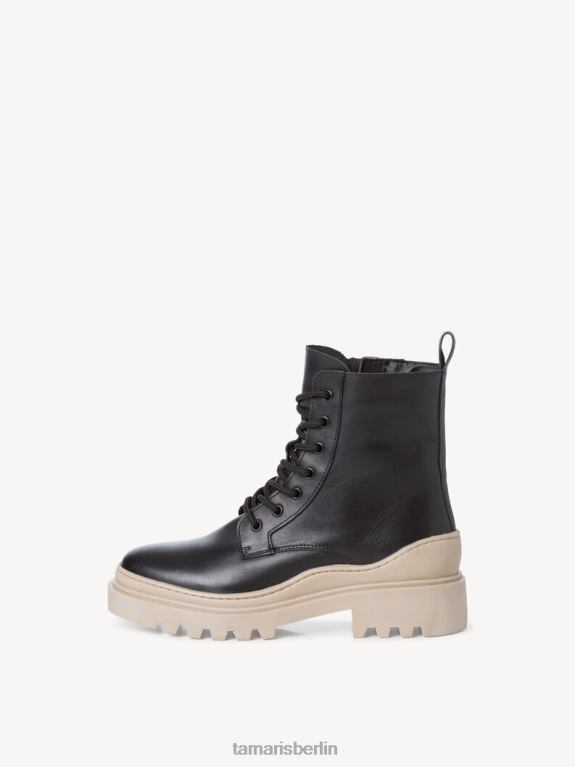de Tamaris Frauen Lederstiefelette - schwarz/schwarzes Leder 0LHV42182 Schuhe