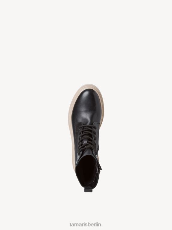 de Tamaris Frauen Lederstiefelette - schwarz/schwarzes Leder 0LHV42182 Schuhe