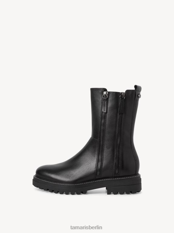 de Tamaris Frauen Lederstiefelette - schwarz/schwarzes Leder 0LHV42253 Schuhe