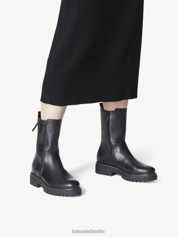 de Tamaris Frauen Lederstiefelette - schwarz/schwarzes Leder 0LHV42253 Schuhe