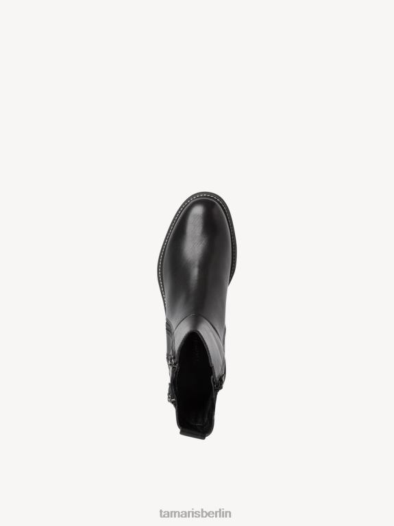 de Tamaris Frauen Lederstiefelette - schwarz/schwarzes Leder 0LHV42253 Schuhe