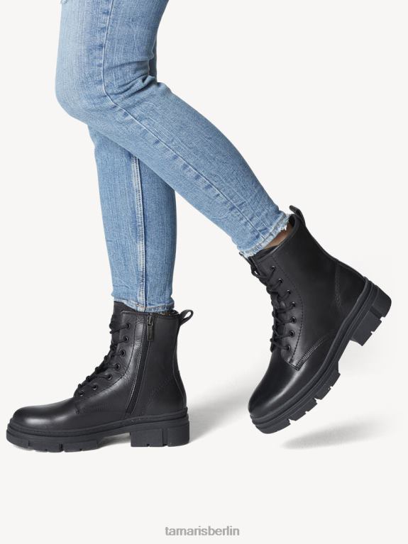 de Tamaris Frauen Lederstiefelette - schwarz/schwarzes Leder 0LHV4995 Schuhe