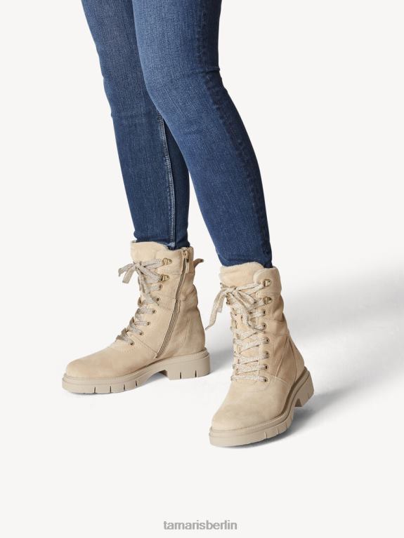 de Tamaris Frauen Lederstiefelette - schwarzes Warmfutter/beige 0LHV418 Schuhe