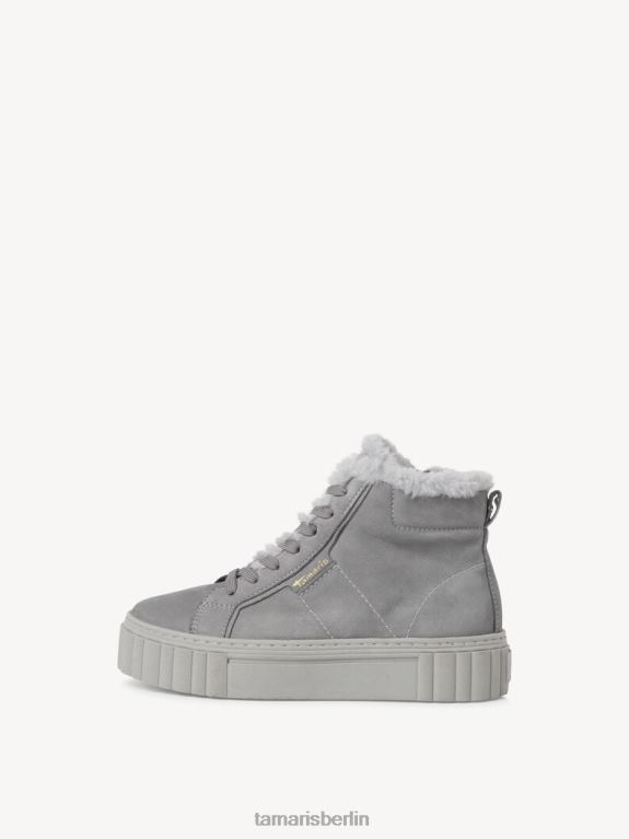 de Tamaris Frauen Lederstiefelette - schwarzes Warmfutter/grau 0LHV41408 Schuhe