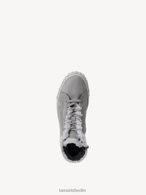 de Tamaris Frauen Lederstiefelette - schwarzes Warmfutter/grau 0LHV41408 Schuhe