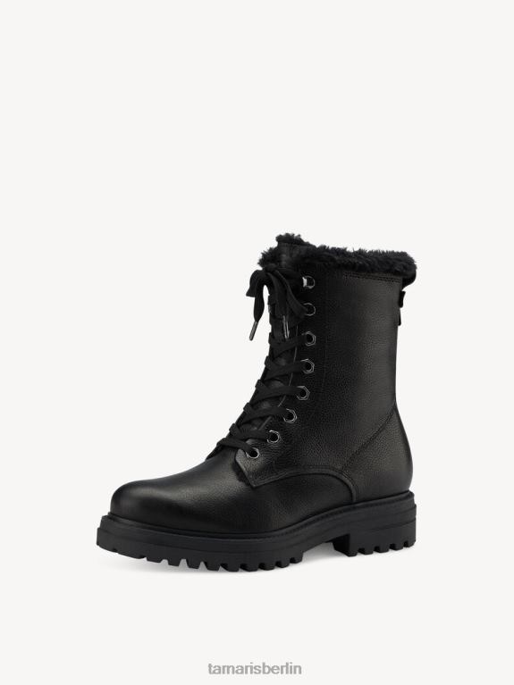de Tamaris Frauen Lederstiefelette - schwarzes Warmfutter/schwarz 0LHV41221 Schuhe