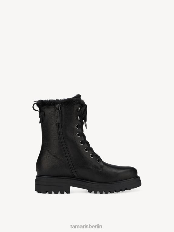 de Tamaris Frauen Lederstiefelette - schwarzes Warmfutter/schwarz 0LHV41221 Schuhe