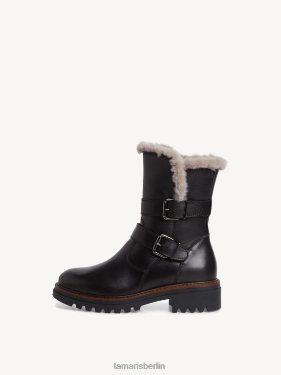 de Tamaris Frauen Lederstiefelette - schwarzes Warmfutter/schwarz 0LHV41752 Schuhe