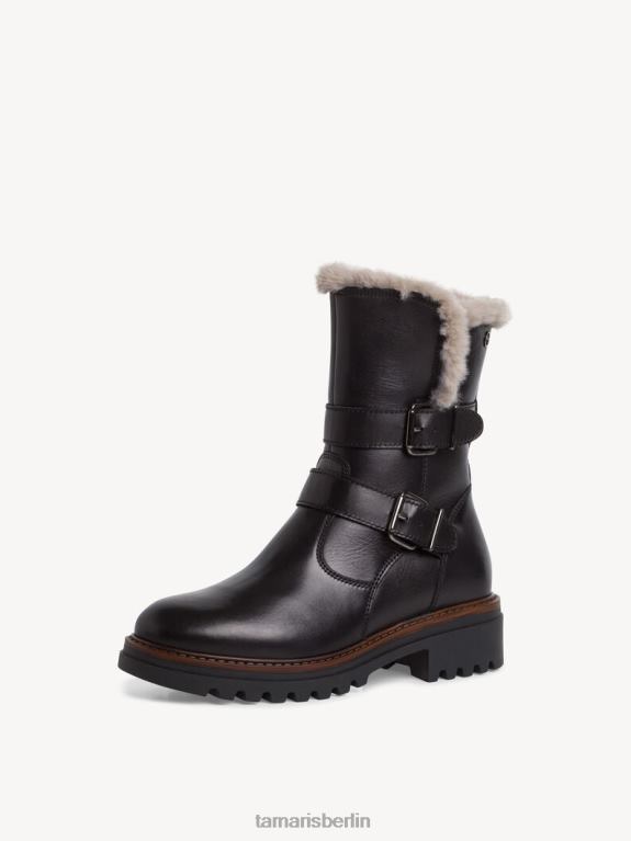 de Tamaris Frauen Lederstiefelette - schwarzes Warmfutter/schwarz 0LHV41752 Schuhe