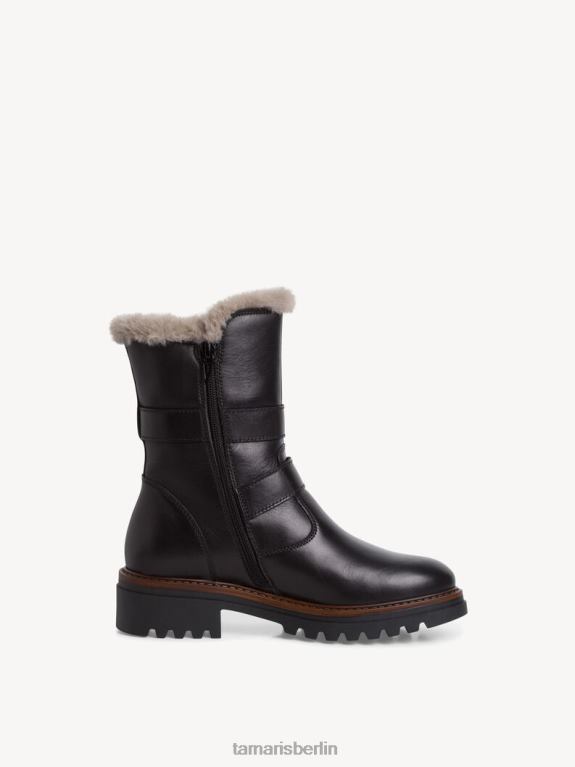 de Tamaris Frauen Lederstiefelette - schwarzes Warmfutter/schwarz 0LHV41752 Schuhe