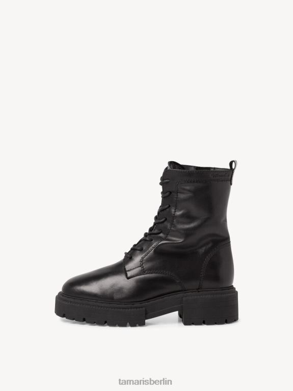 de Tamaris Frauen Lederstiefelette - schwarzes Warmfutter/schwarz 0LHV4495 Schuhe