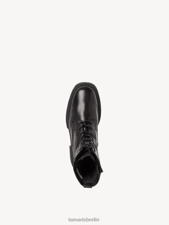 de Tamaris Frauen Lederstiefelette - schwarzes Warmfutter/schwarz 0LHV4495 Schuhe
