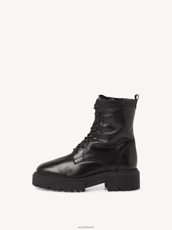 de Tamaris Frauen Lederstiefelette - schwarzes Warmfutter/schwarz 0LHV4495 Schuhe