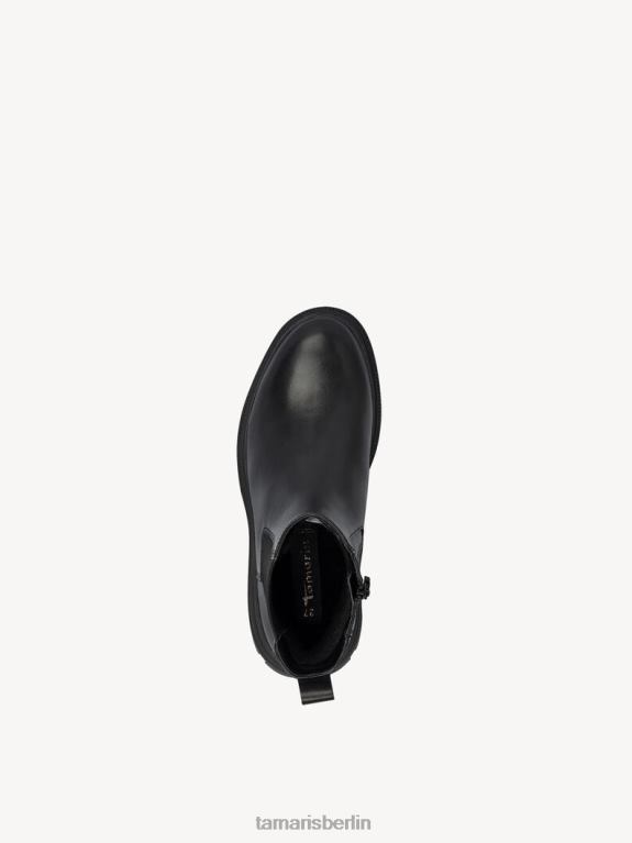 de Tamaris Frauen Lederstiefelette - schwarzes Warmfutter/schwarz 0LHV4506 Schuhe
