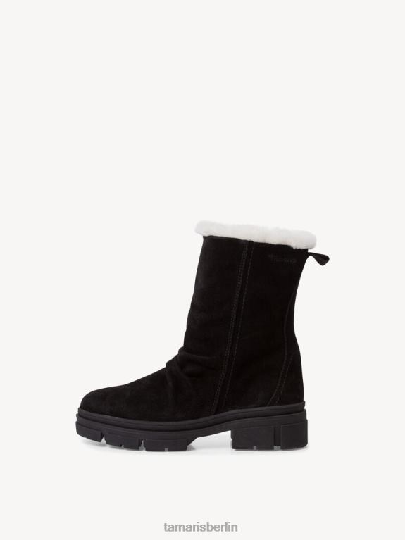 de Tamaris Frauen Lederstiefelette - schwarzes Warmfutter/schwarz 0LHV4594 Schuhe