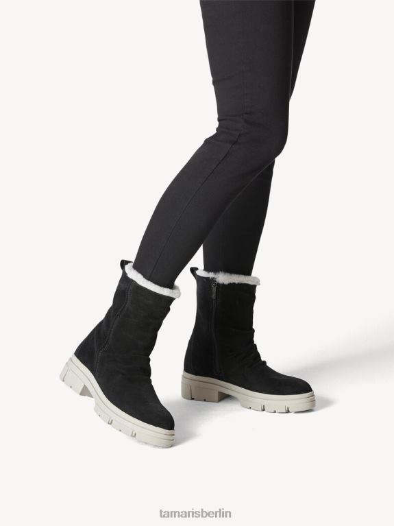 de Tamaris Frauen Lederstiefelette - schwarzes Warmfutter/schwarz 0LHV4594 Schuhe