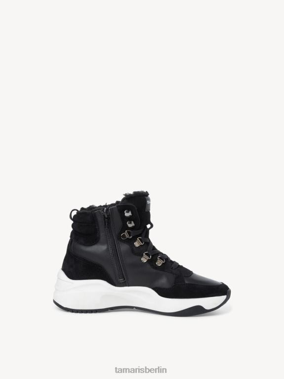 de Tamaris Frauen Lederstiefelette - schwarzes Warmfutter/schwarzer Kamm 0LHV432 Schuhe