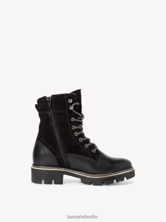 de Tamaris Frauen Lederstiefelette - schwarzes Warmfutter/schwarzer Kamm 0LHV4695 Schuhe