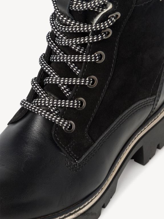 de Tamaris Frauen Lederstiefelette - schwarzes Warmfutter/schwarzer Kamm 0LHV4695 Schuhe