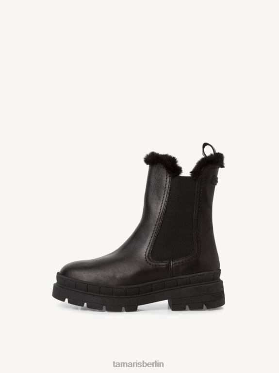 de Tamaris Frauen Lederstiefelette - schwarzes Warmfutter/schwarzes Leder 0LHV41015 Schuhe