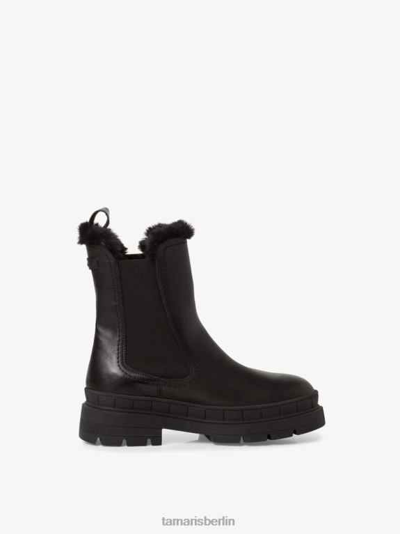 de Tamaris Frauen Lederstiefelette - schwarzes Warmfutter/schwarzes Leder 0LHV41015 Schuhe