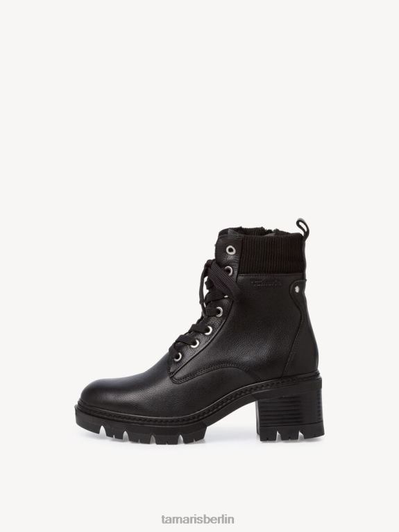 de Tamaris Frauen Lederstiefelette - schwarzes Warmfutter/schwarzes Leder 0LHV41256 Schuhe