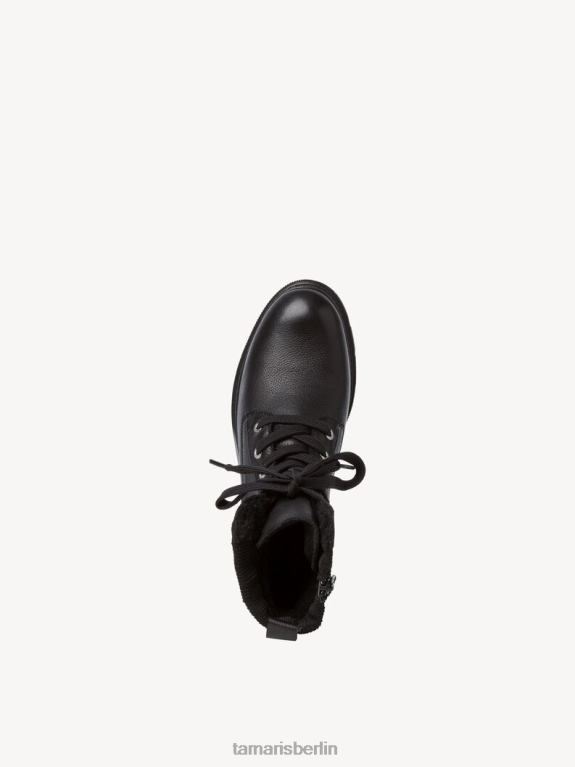 de Tamaris Frauen Lederstiefelette - schwarzes Warmfutter/schwarzes Leder 0LHV41256 Schuhe