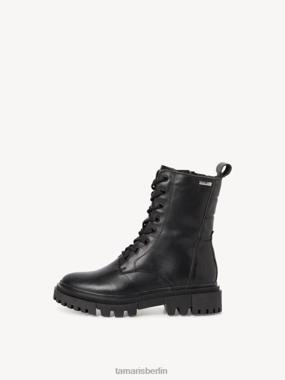 de Tamaris Frauen Lederstiefelette - schwarzes Warmfutter/schwarzes Leder 0LHV4195 Schuhe
