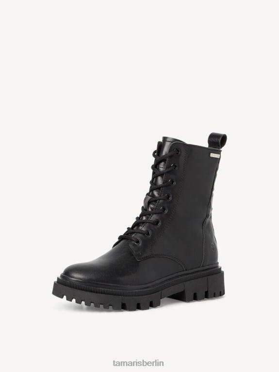 de Tamaris Frauen Lederstiefelette - schwarzes Warmfutter/schwarzes Leder 0LHV4195 Schuhe