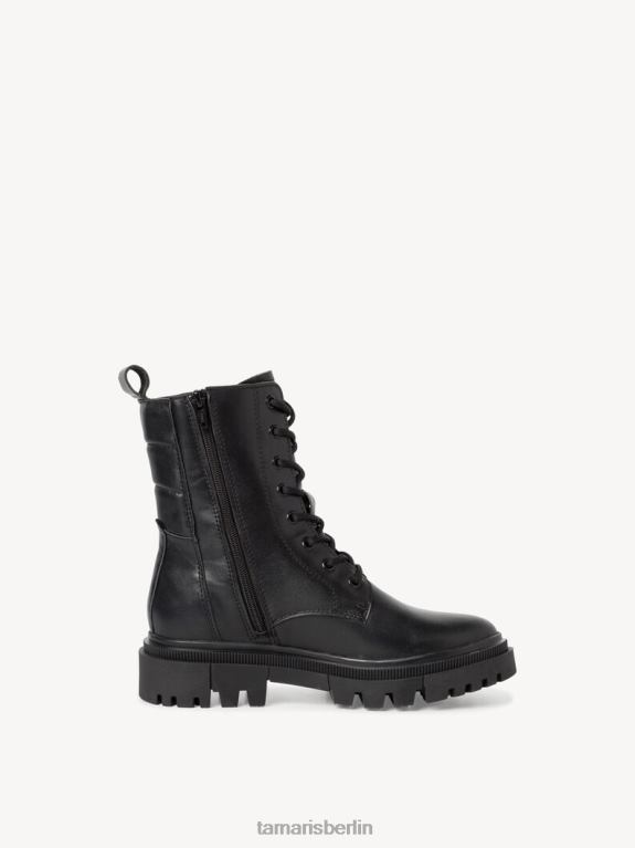 de Tamaris Frauen Lederstiefelette - schwarzes Warmfutter/schwarzes Leder 0LHV4195 Schuhe