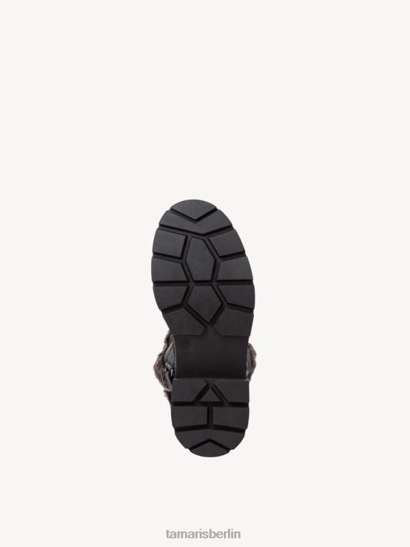 de Tamaris Frauen Lederstiefelette - schwarzes Warmfutter/schwarzes Leder 0LHV4451 Schuhe