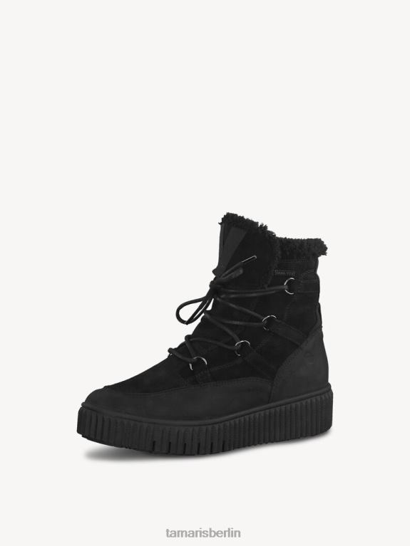 de Tamaris Frauen Lederstiefelette - schwarzes Warmfutter/schwarzes Uni 0LHV4320 Schuhe