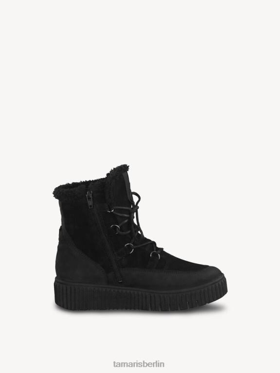 de Tamaris Frauen Lederstiefelette - schwarzes Warmfutter/schwarzes Uni 0LHV4320 Schuhe