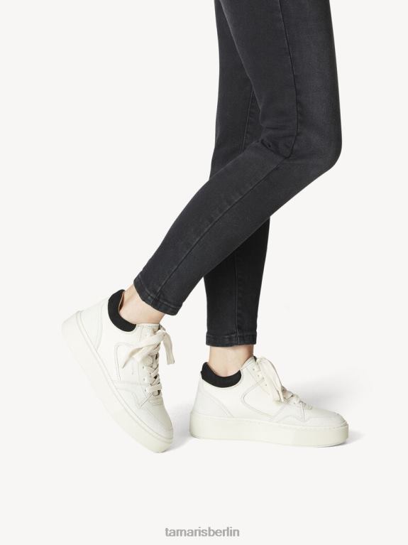 de Tamaris Frauen Ledersneaker - Beige/Elfenbein 0LHV4199 Schuhe