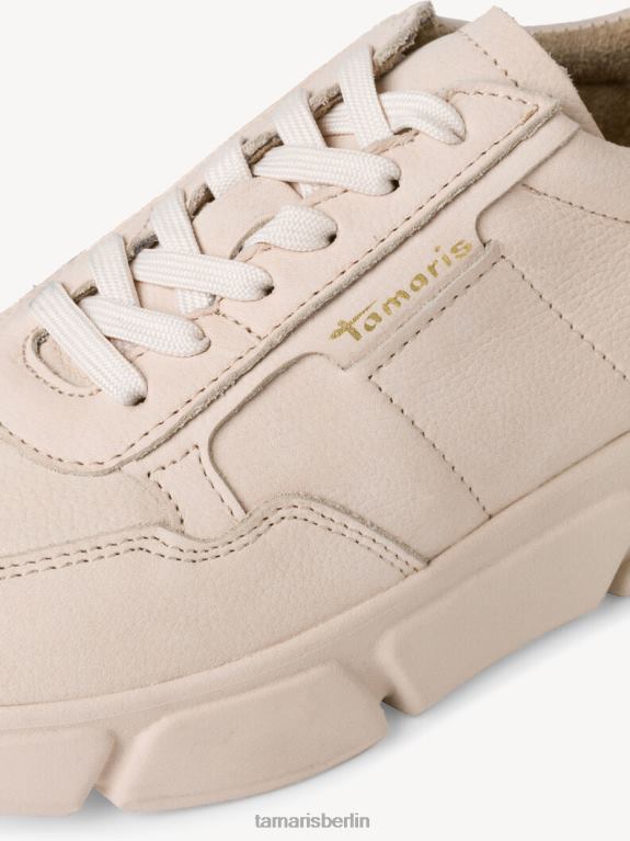 de Tamaris Frauen Ledersneaker - Beige/Elfenbein 0LHV42355 Schuhe