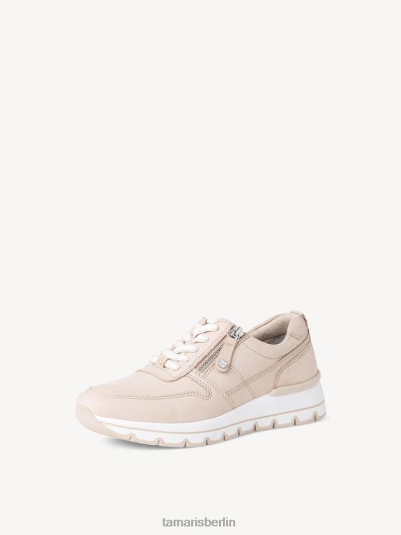 de Tamaris Frauen Ledersneaker – Beige/Elfenbein Nubuk 0LHV41885 Schuhe