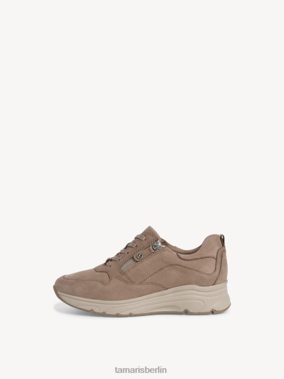 de Tamaris Frauen Ledersneaker - Beige/Taupe Nubuc 0LHV42298 Schuhe