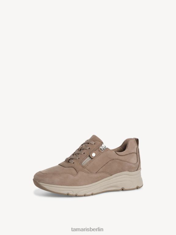 de Tamaris Frauen Ledersneaker - Beige/Taupe Nubuc 0LHV42298 Schuhe