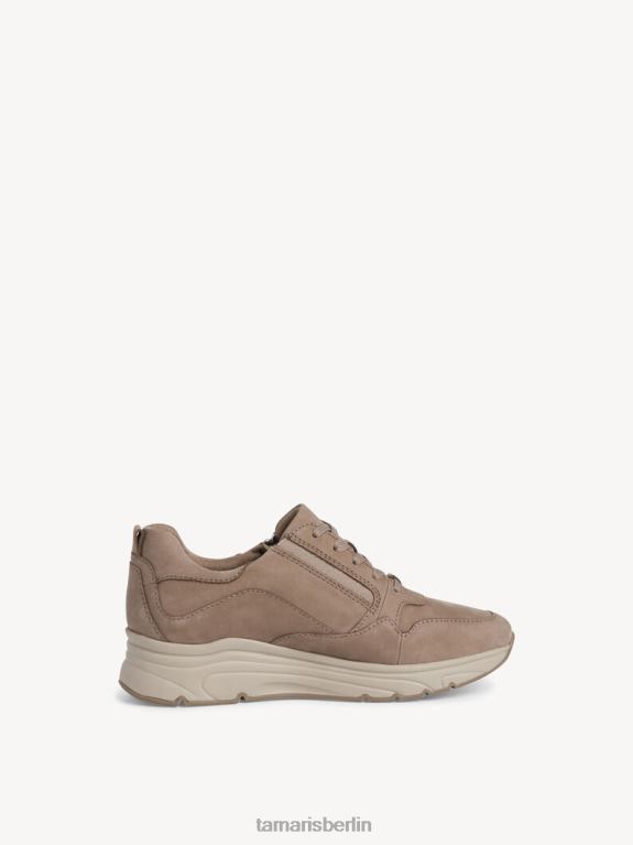 de Tamaris Frauen Ledersneaker - Beige/Taupe Nubuc 0LHV42298 Schuhe
