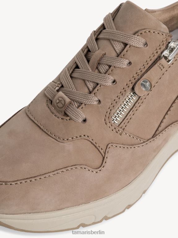 de Tamaris Frauen Ledersneaker - Beige/Taupe Nubuc 0LHV42298 Schuhe