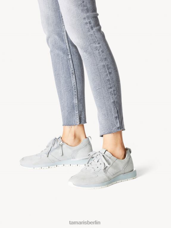 de Tamaris Frauen Ledersneaker – Blau/Sky Pearl 0LHV4175 Schuhe
