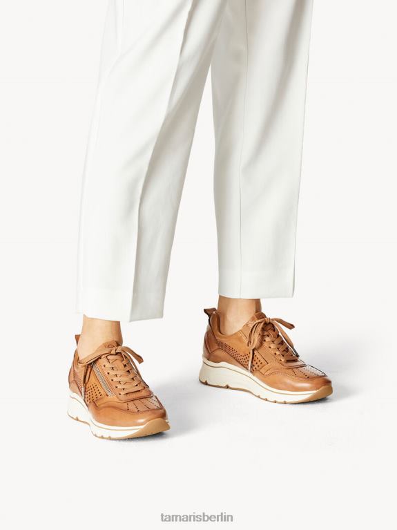 de Tamaris Frauen Ledersneaker - Braun/Kamelstruktur. 0LHV41626 Schuhe