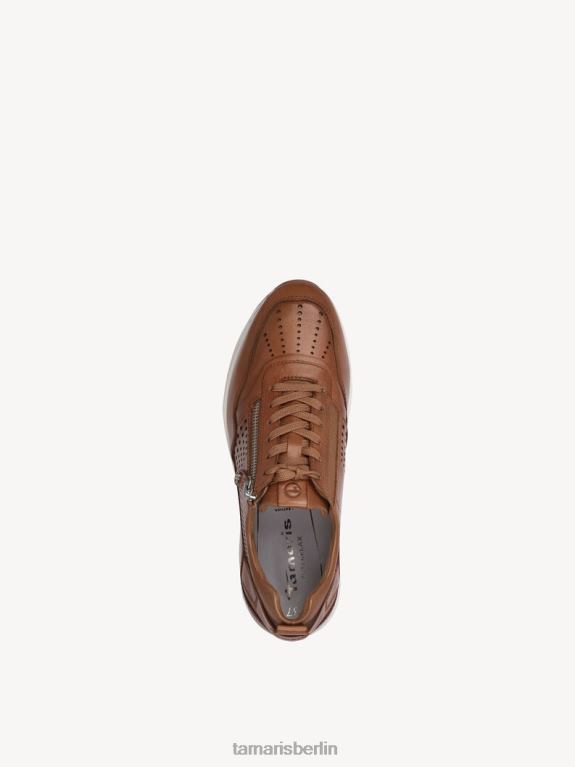 de Tamaris Frauen Ledersneaker - Braun/Kamelstruktur. 0LHV41626 Schuhe
