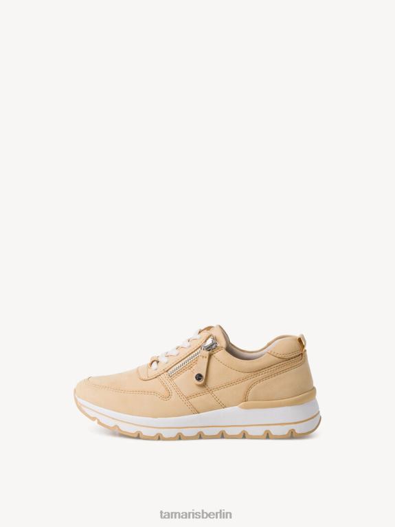 de Tamaris Frauen Ledersneaker – Gelb/Sorbet-Nubuk 0LHV41937 Schuhe