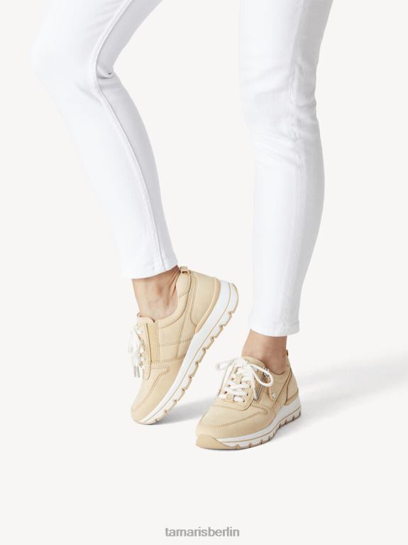 de Tamaris Frauen Ledersneaker – Gelb/Sorbet-Nubuk 0LHV41937 Schuhe