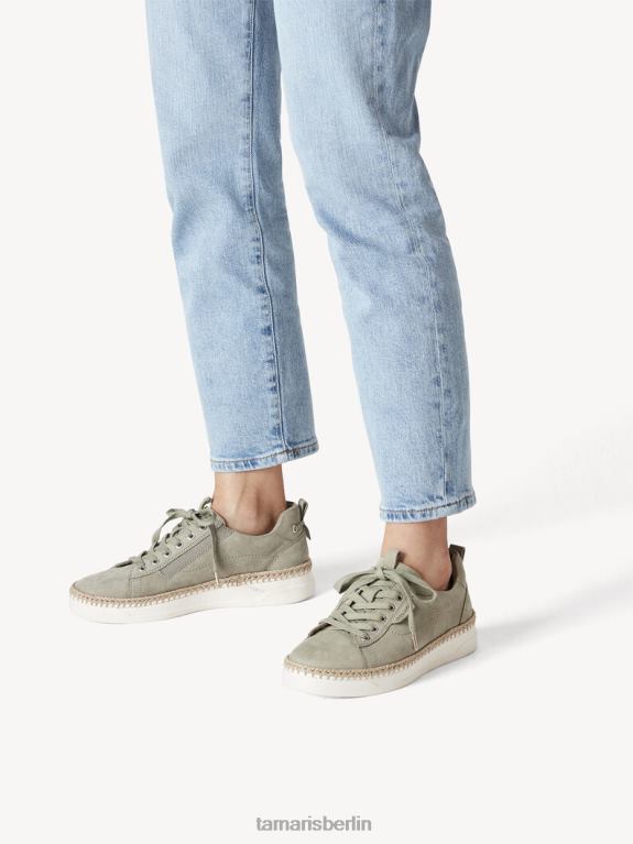 de Tamaris Frauen Ledersneaker – Grün/Salbei 0LHV4660 Schuhe
