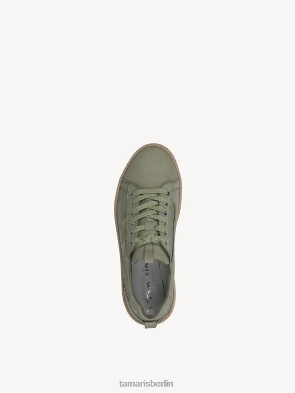 de Tamaris Frauen Ledersneaker – Grün/Salbei 0LHV4660 Schuhe