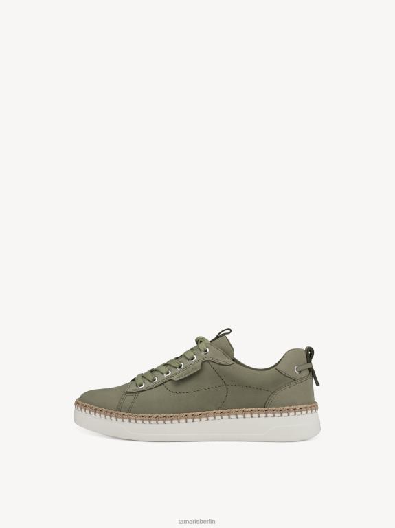 de Tamaris Frauen Ledersneaker – Grün/Salbei 0LHV4660 Schuhe