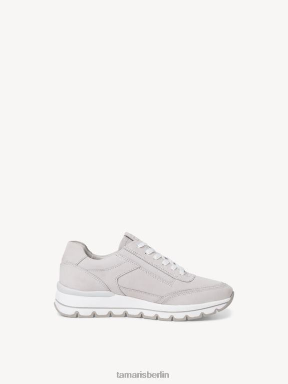 de Tamaris Frauen Ledersneaker - Grau/Hellgraues Nubuc 0LHV41695 Schuhe