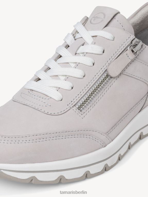 de Tamaris Frauen Ledersneaker - Grau/Hellgraues Nubuc 0LHV41695 Schuhe